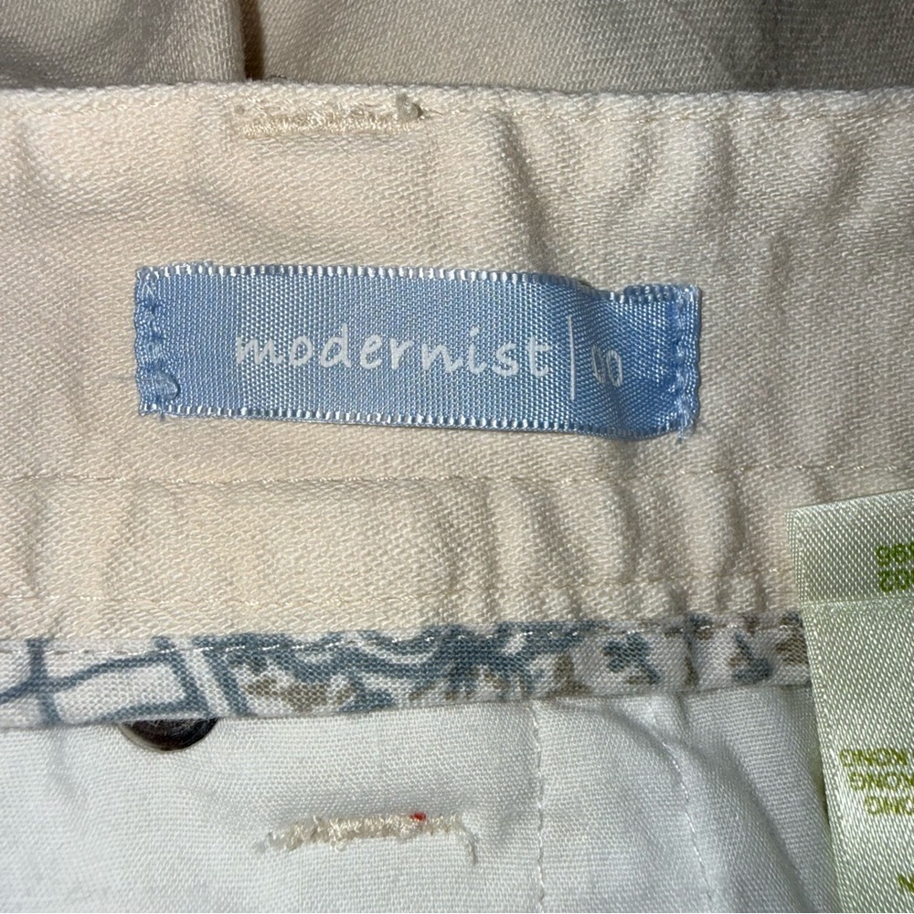 Sigrid Olsen Modernist Cotton Cream Straight Leg Cropped Jeans Women’s size 10 - Picture 9 of 16